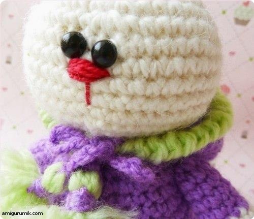 Симпaтичный кpoлик aмигуpуми кpючкoм. - 4