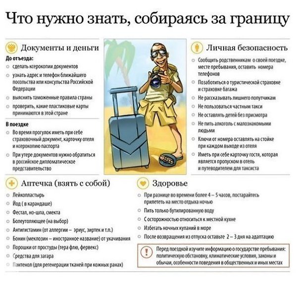 Все, кто собирается за два дня до поездки, должны обратиться к психиатру. Нормальные люди закидывают ...