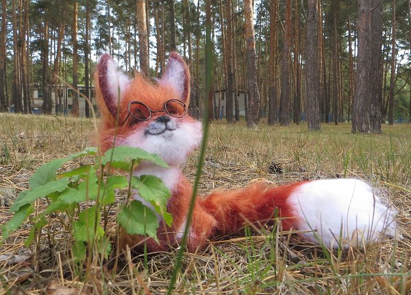 #игрушки@fan_handmade.Здравствуйте Вот такой деловой лисенок у меня появился Очеееень доволен ... - 3