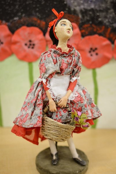 #игрушки@fan_handmade.Интерьерная кукла - Цветочница Эльза. Выполнена из запекаемой полимерной глины ... - 2