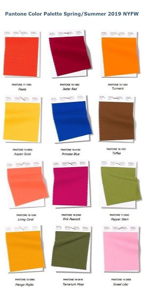        2019 NY FW  Pantone Fashion Color Trend Report NY FW ...