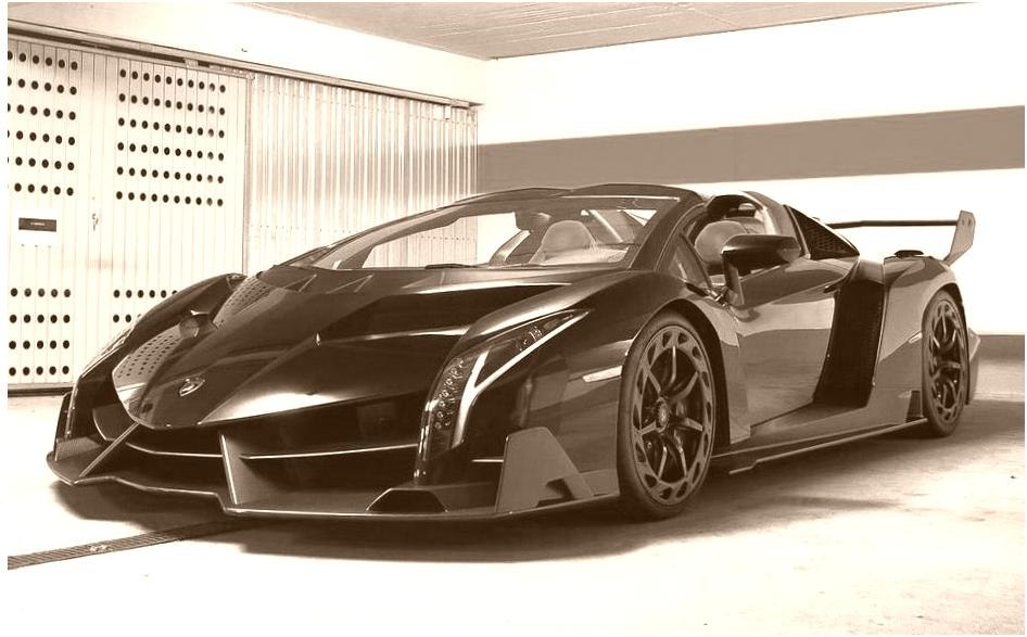 Lamborghini Veneno Roadster Black. : 355 /   100 /: 2.8  ...