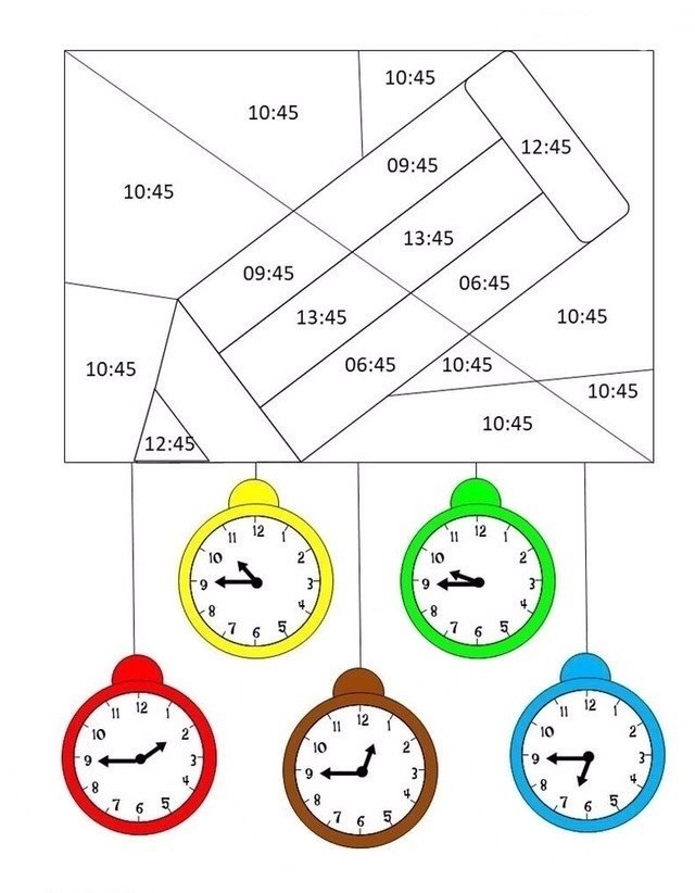 Часы схема для детей