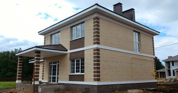 Двухэтажный дом из кирпича.Общая площадь дома - 140 кв.м, гараж 20 кв.м#идеи_для_дачи - 4