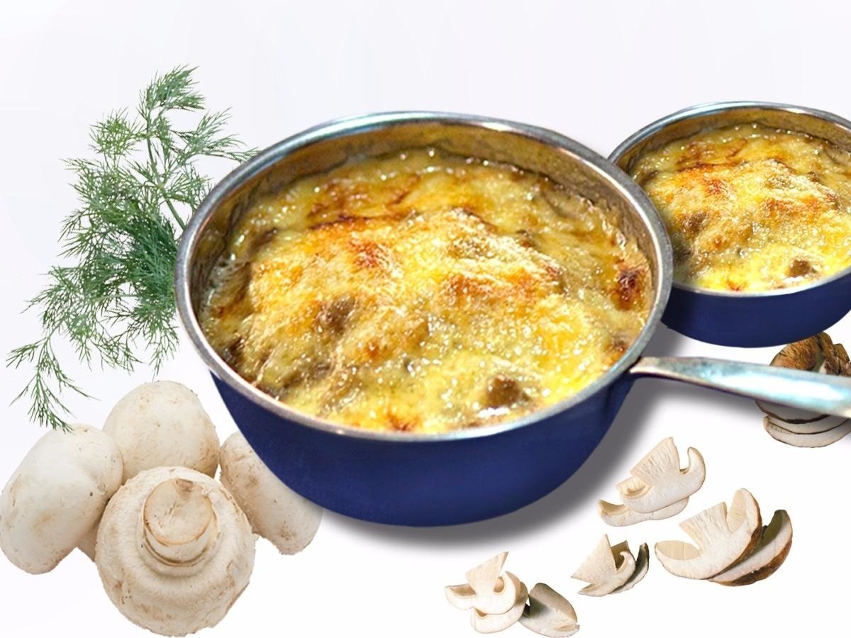 Жюльен с курицей и грибами.на 100грамм - 102.13 ккалБ/Ж/У - 12.8/4.37/2.33 Ингредиенты: Грибы 200 г ...