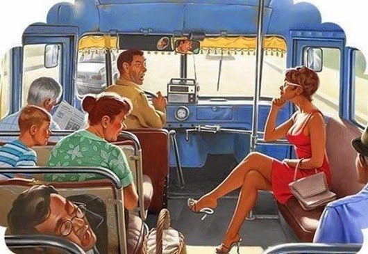 Вечером еду в маршрутке. Нужно за билет деньги передать. Передо мной сидит молодая девушка. Думаю - ...