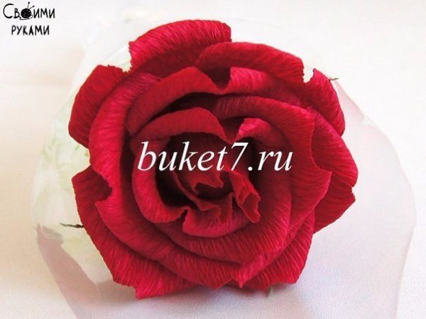 Розы из конфет и гофрированной бумаги. Мастер-класс. - 9