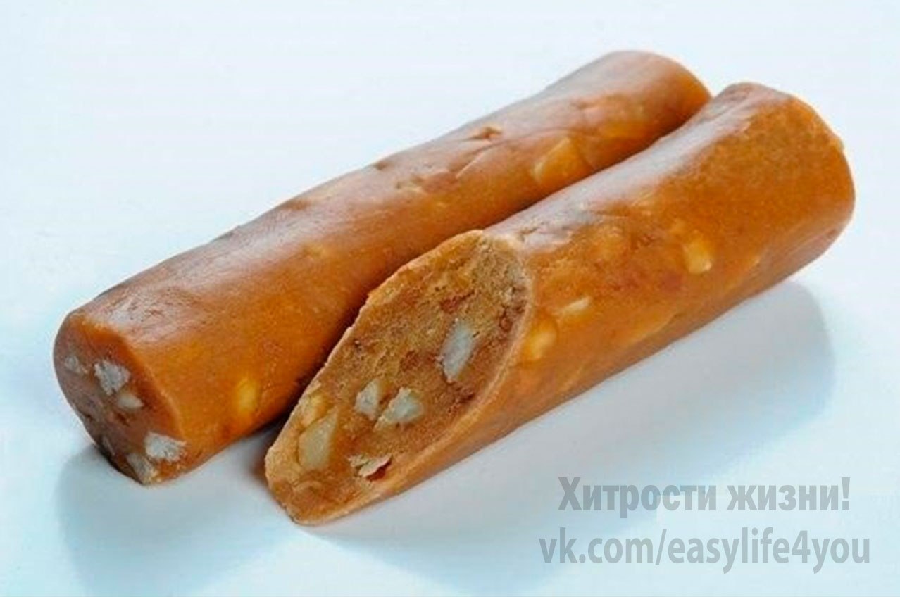 Сливочная колбаска с арахисом