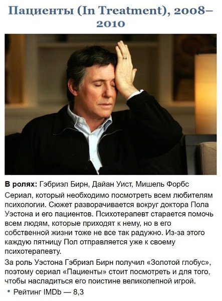 Десять сериалов о людях с психологическим расстройством - 4