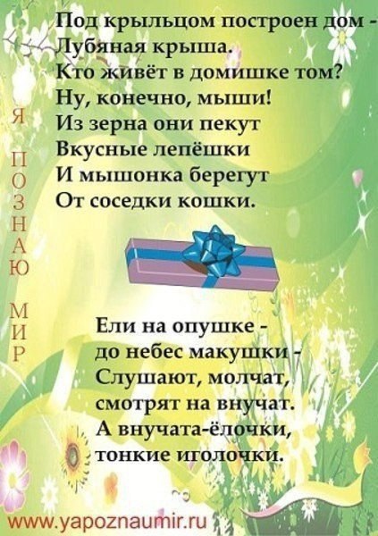 Стихи для заучивания, для детей с 2 лет и старше. Полезный тренажер. - 7