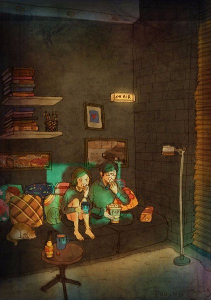 Художник «Puuung» рисует очень милые и теплые иллюстрации, в которых воплощает простые, но очень ... - 8
