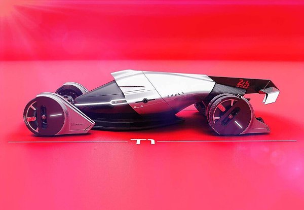 Tesla T1 — электрический болид для Le Mans. Четыре электродвигателя выдают 1360 л.с. Вес машины — ... - 2