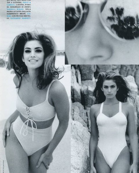Потрясающая Синди Кроуфорд для Vogue Italia (1991 г.).#люди@woman.blog - 6