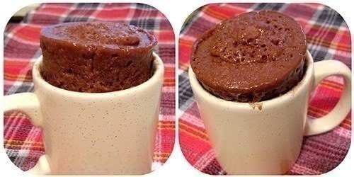 Шоколадный пирог в чашке. Ингредиенты: -4 столовых ложки муки -4 столовых ложки сахара -2 столовых ...