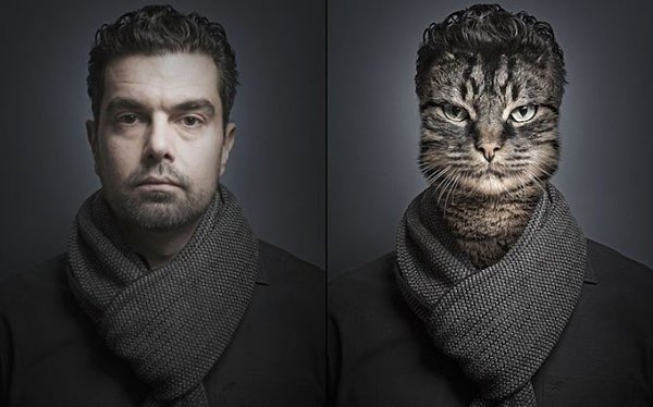 Швейцарский фотограф пофантазировал, как могли бы выглядеть люди, будь они котами - 8