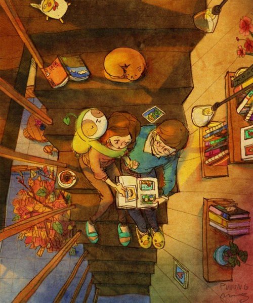 Художник «Puuung» рисует очень милые и теплые иллюстрации, в которых воплощает простые, но очень ... - 5