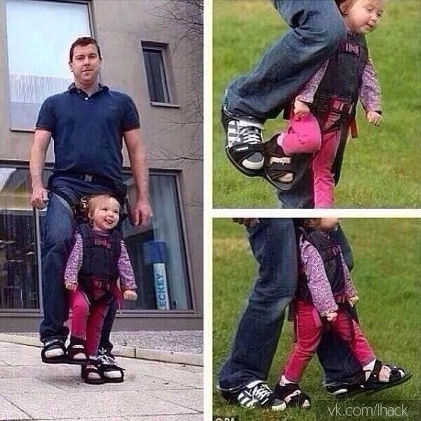 Отец придумал механизм, с помощью которого его парализованная дочь смогла выйти на прогулку