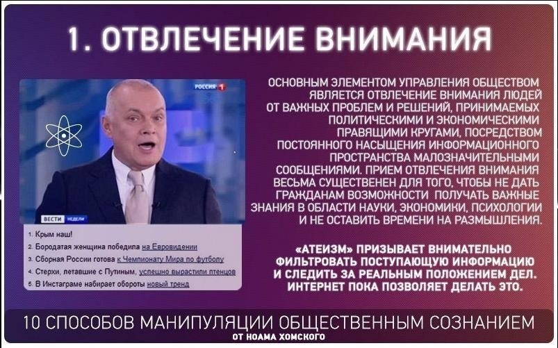 Технология манипуляции массовым сознанием и изменение информационной повестки че