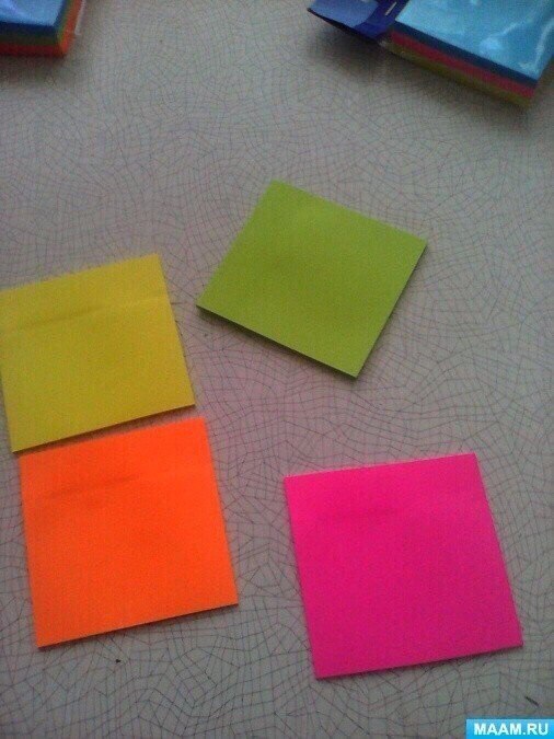 РАДУЖНЫЕ ЦВЕТЫ из липких листочков - 3