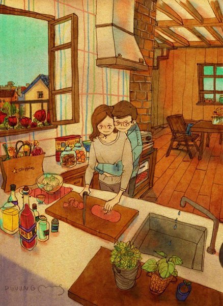 Художник «Puuung» рисует очень милые и теплые иллюстрации, в которых воплощает простые, но очень ... - 9