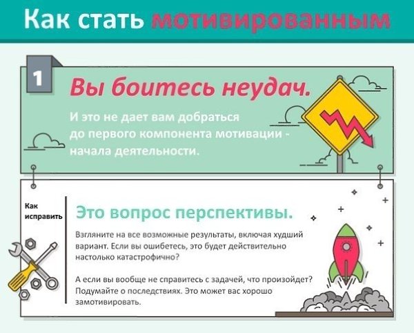 Инфографика в ленту: 7 способов оставаться мотивированным. Сохрани на стену, чтобы не потерять! - 5