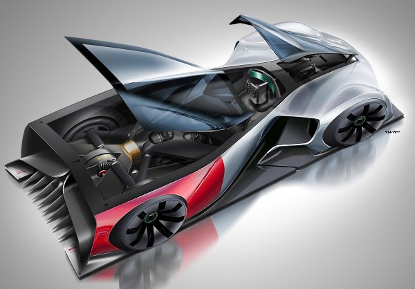 Электрический гиперкар будущего Holden Time Attack Concept. 4 электродвигателя Максимальная скорость ... - 8