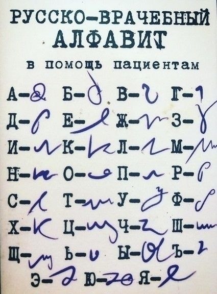 Для тех, кто до сих пор не умеет читать врачебный почерк.