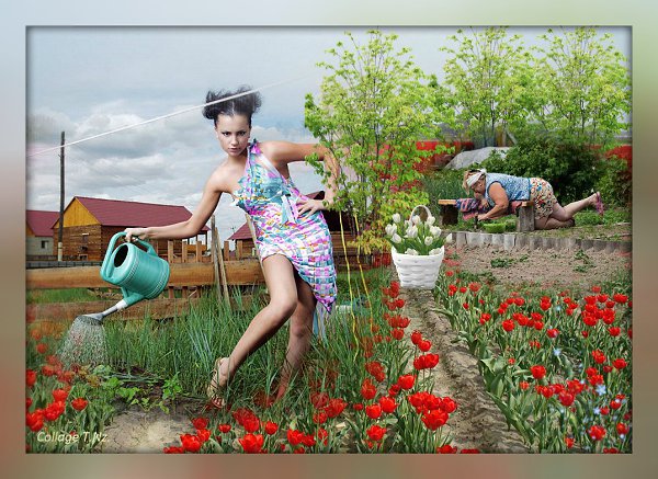 Суббота... дача...., чтоб соседский участок травой накрыло!!...