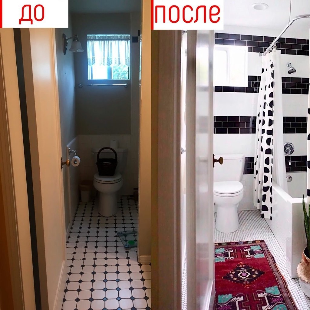 Ремонт санузла в частном доме. До и после