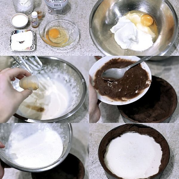 ЧИЗКЕЙК + МУСС.автор: gdefood Ингредиенты Тесто: мука — 125 гсливочное масло комнатной температуры — ... - 5