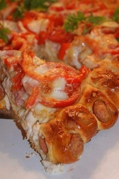 НАРЯДНЫЙ ПИРОГ С КУРИЦЕЙ.ИНГРЕДИЕНТЫ:для теста: 100 мл.молока(нагреть до 30