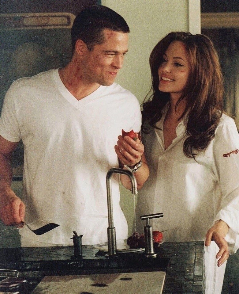 Travis Simpkins: Mr. and Mrs. Smith (2005): Brad Pitt and Angelina Jolie as Husb