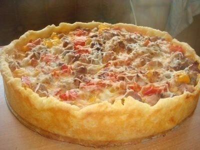 Открытый мясной пирог! Пирог просто восторг!! нежное картофельное тесто и много-много сочной и ...