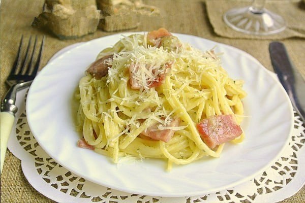 Классическая паста Карбонара. Паста Карбонара – это вкуснейшее итальянское блюдо, представляющее ...