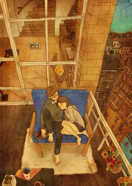 Художник «Puuung» рисует очень милые и теплые иллюстрации, в которых воплощает простые, но очень ... - 6