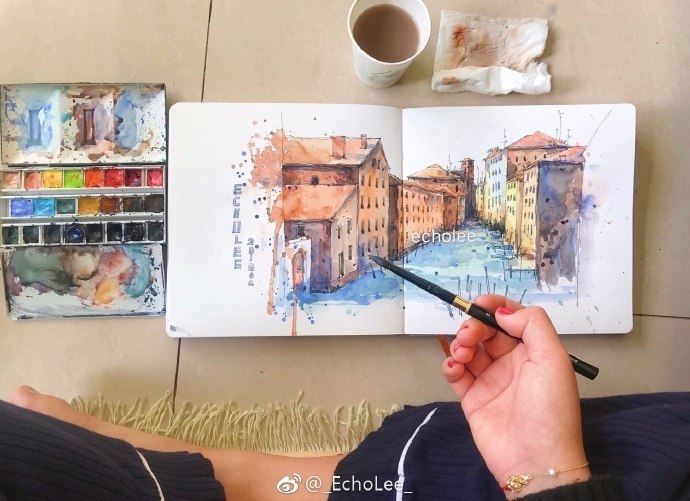 #акварель@ele_art_school. #пошаговые_уроки@ele_art_school