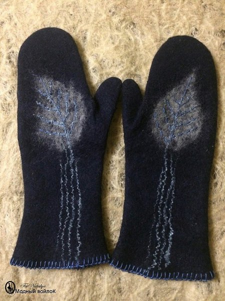 #от_подписчиков@elehandmade.Варежки ручной работы в технике валяние шерсти - 3