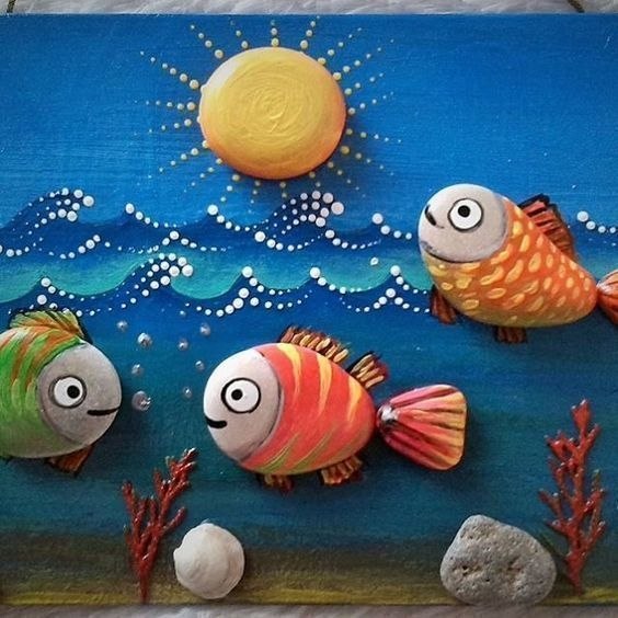 Поделки с камешками.Неспешно прогуливаясь по пляжу, мы находим различные морские сокровища. И даже ...