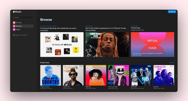 Apple запустила веб-версию музыкального стримингового сервиса Apple Music через пять лет после ...