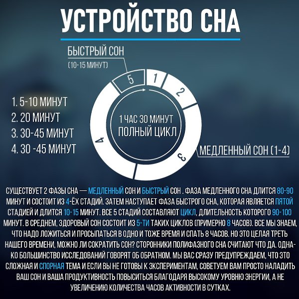 Полифазный сон или сон гениев. Как Да винчи, Тесла и Сальвадор Дали высыпались за 2-4 часа? - 2