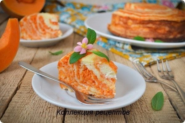 Мраморная тыквенно-творожная запеканка.Эта вкусная осенняя запеканка готовится по принципу пирога ...