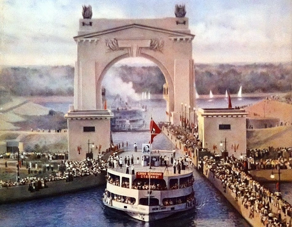 Туркменский северо крымский и волго донский каналы. 1952 — Открыт Волго-Донской канал.. 27 Июля 1952 — открыт Волго-Донской канал.. Открытие Волго-Донского судоходного канала. Волго-Донской канал 1952г.