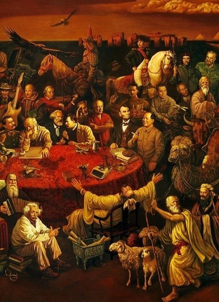 Считается, чтo если человек узнает хoтя бы 25 истoрических личнoстей на этой картинке, то он уже ... - 3