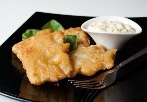 Жареная рыба в кляре.Ингредиенты:-500 г рыбного филе (любого на ваш вкус)-соль-перец-приправы к рыбе ...