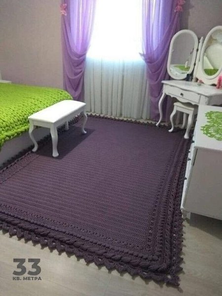 Какой замечательный коврик связала бабушка! Просто шедевр! - 2