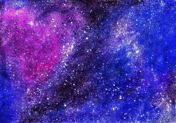 Space Watercolor and gouache arts - 5