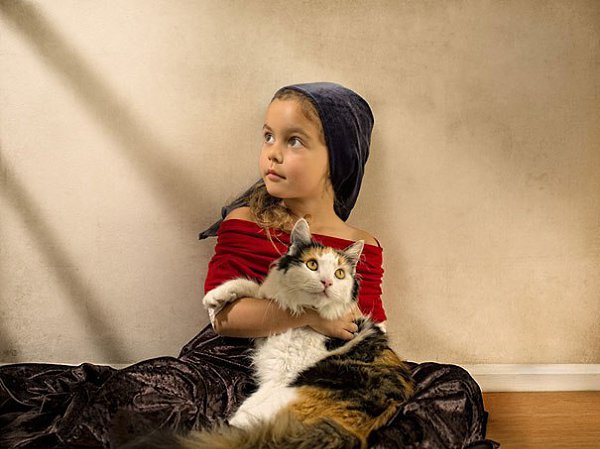 Известные картины в исполнении 5-летней девочки.Фотограф Билл Гекас (Bill Gekas) воспроизвел ... - 4