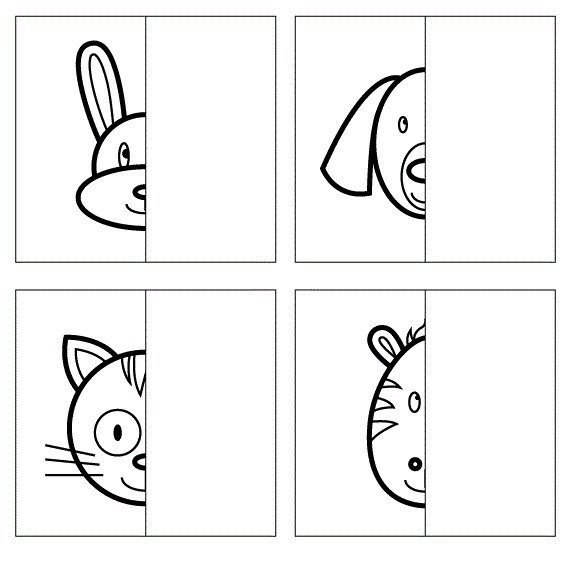 Дорисуй половинки - 7