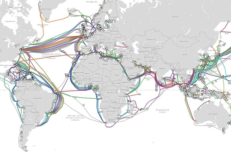 Проект TeleGeography отслеживает прокладку кабелей с 1999 года и поддерживает постоянно обновляемую ...