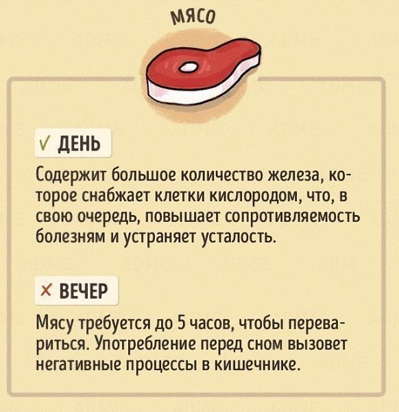 Правильное время для употребления продуктов На заметку. - 4